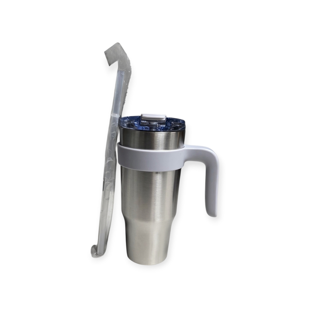 Primula 30 Oz Tumbler With Straw. Grey